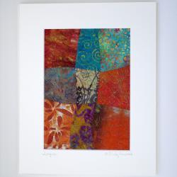 Framable Fiber Art, Matted 8 x 10 Quilt